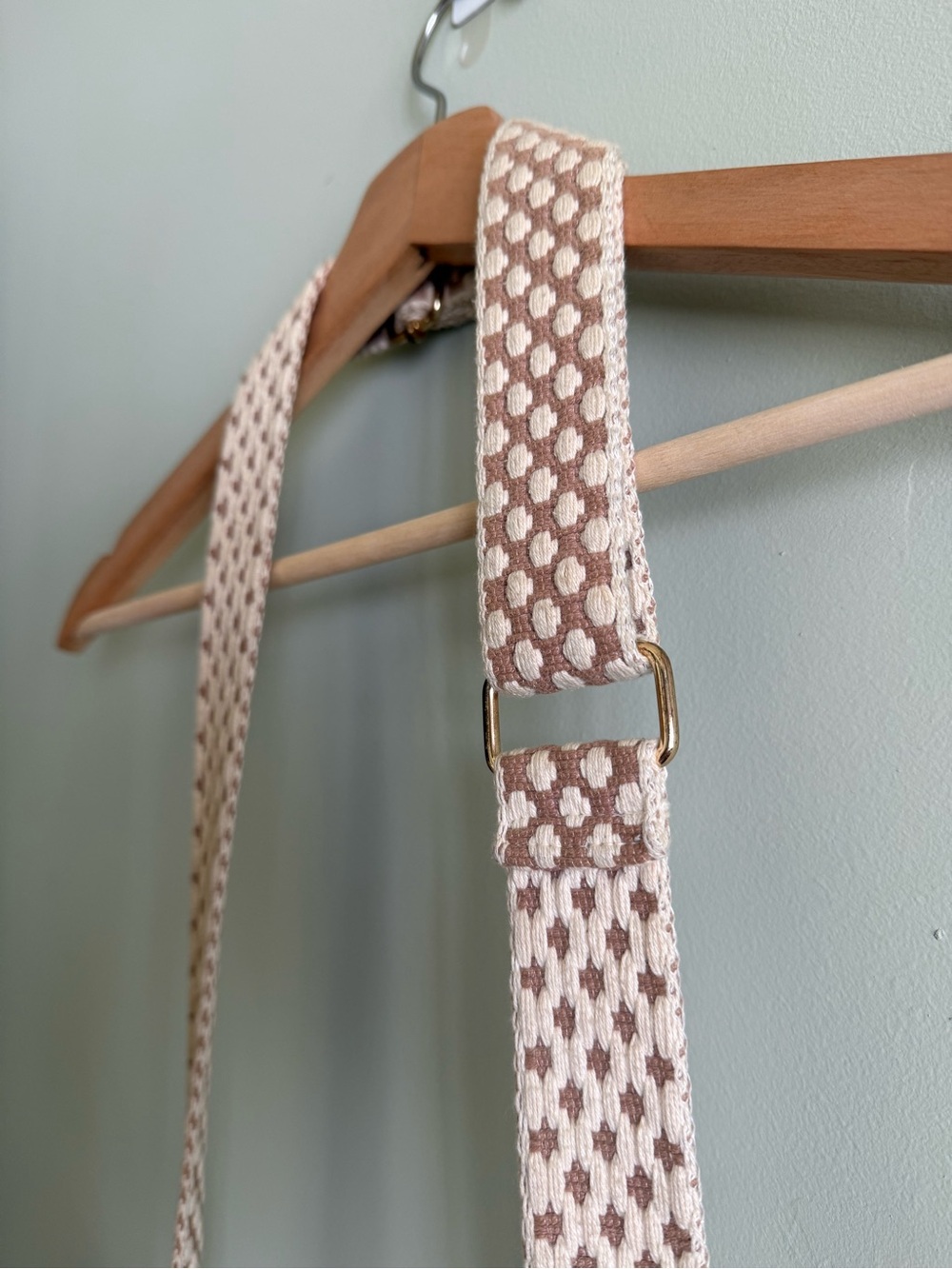 Tory Burch Cream Crossbody with Patterned Adjustable Strap - Picture 4 of 11